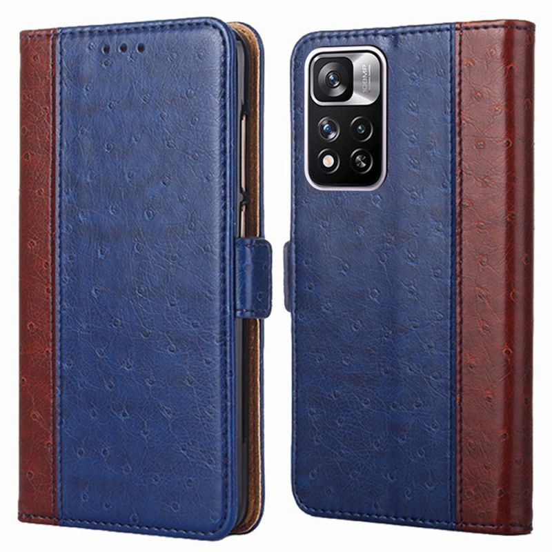 Etui Folio Xiaomi Redmi Note 11 Pro / Note 11 Pro Plus Tekstura Skóry Strusia Etui Ochronne