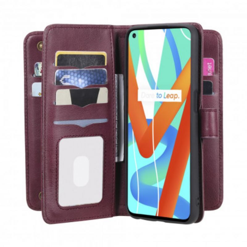 Etui Folio Do Realme 8 5g Wielofunkcyjny 10 Pakiet Kart