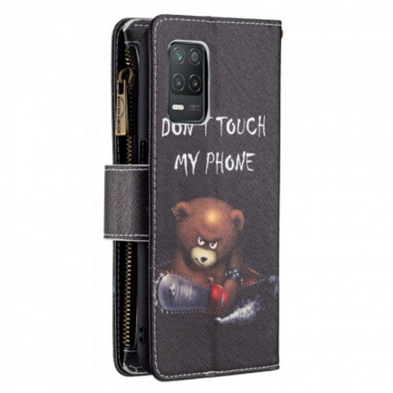 Etui Folio Realme 8 5g Zapinany Kieszonkowy Miś Etui Ochronne