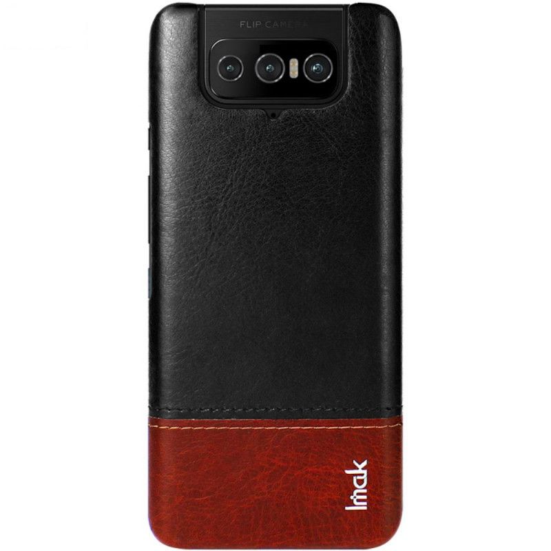 Etui Asus Zenfone 7 / 7 Pro Czerwony Czarny imak Seria Ruiyi Efekt Skóry Etui Ochronne