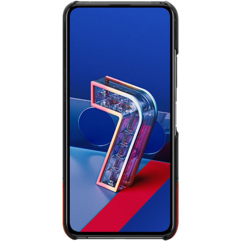 Etui Asus Zenfone 7 / 7 Pro Czerwony Czarny imak Seria Ruiyi Efekt Skóry Etui Ochronne