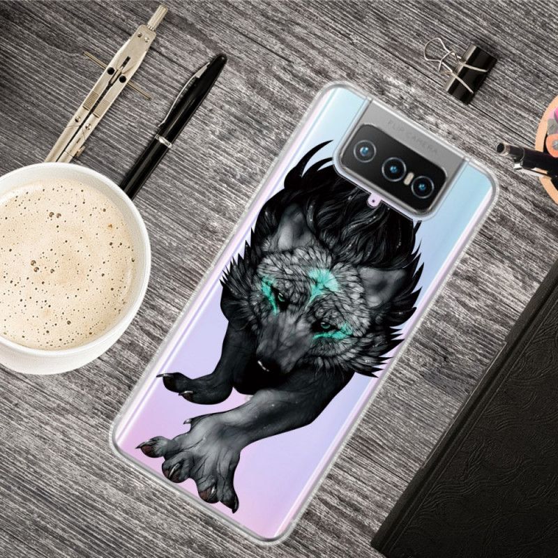 Etui Asus Zenfone 7 / 7 Pro Graficzny Wilk