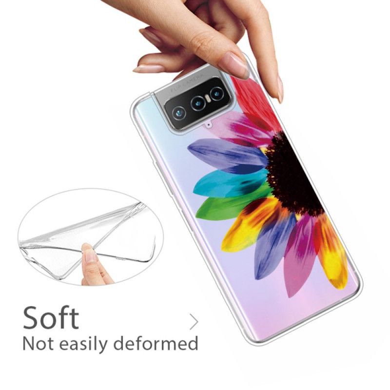 Etui Asus Zenfone 7 / 7 Pro Kolorowy Kwiat Etui Ochronne