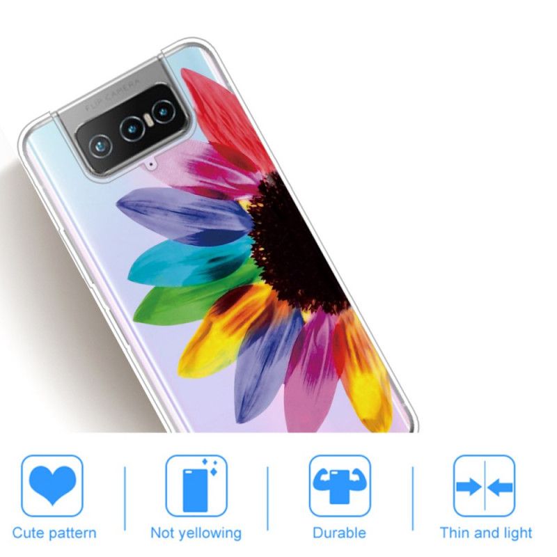 Etui Asus Zenfone 7 / 7 Pro Kolorowy Kwiat Etui Ochronne