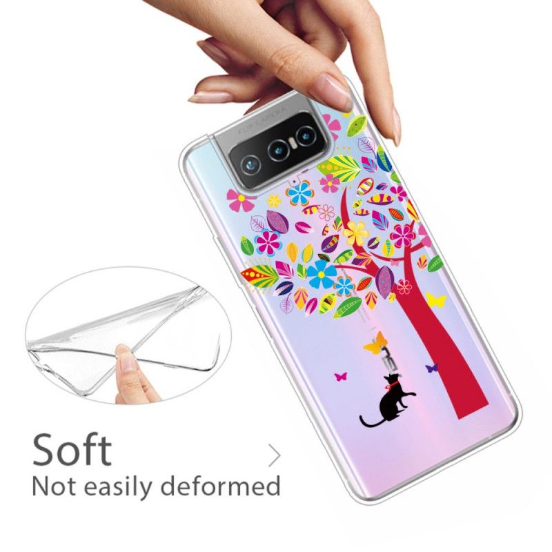 Etui Asus Zenfone 7 / 7 Pro Kot Pod Drzewem