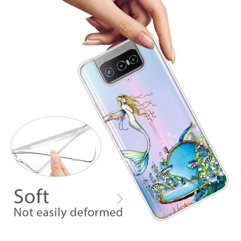 Etui Asus Zenfone 7 / 7 Pro Niebieska Syrena Etui Ochronne