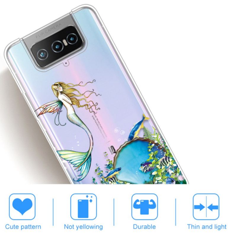 Etui Asus Zenfone 7 / 7 Pro Niebieska Syrena Etui Ochronne