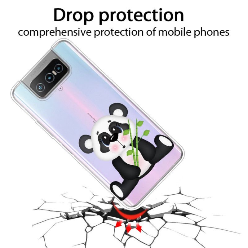 Etui Asus Zenfone 7 / 7 Pro Przezroczysta Smutna Panda