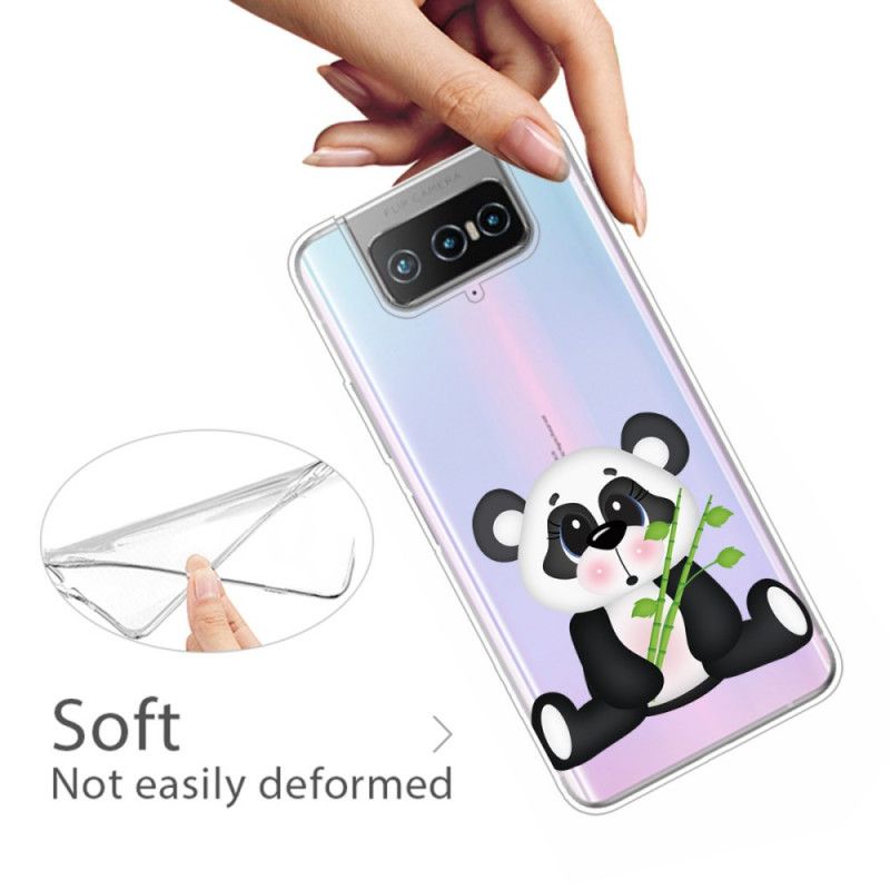 Etui Asus Zenfone 7 / 7 Pro Przezroczysta Smutna Panda