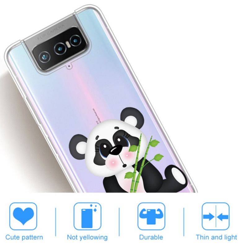 Etui Asus Zenfone 7 / 7 Pro Przezroczysta Smutna Panda