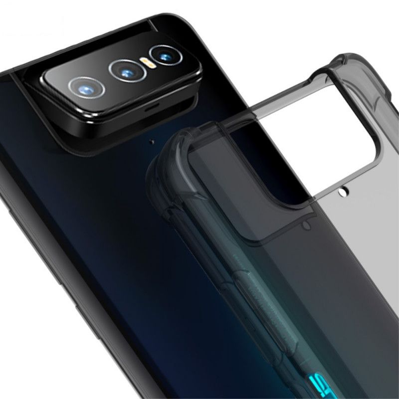 Etui Asus Zenfone 7 / 7 Pro Przezroczysty Szary Poduszki Powietrzne Imak