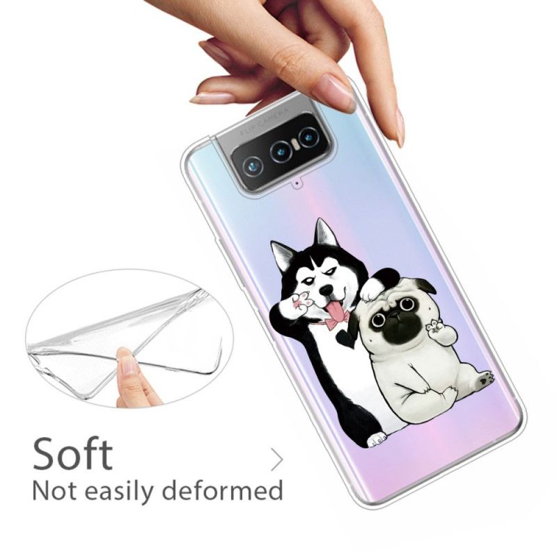 Etui Asus Zenfone 7 / 7 Pro Śmieszne Psy Etui Ochronne