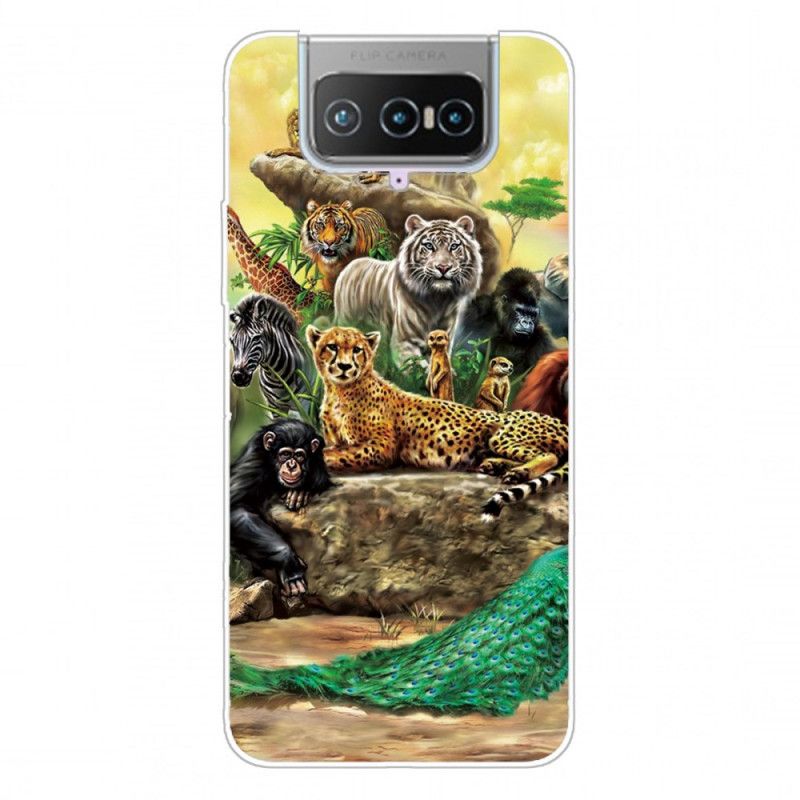 Etui Asus Zenfone 7 / 7 Pro Zwierzęta Z Safari Etui Ochronne