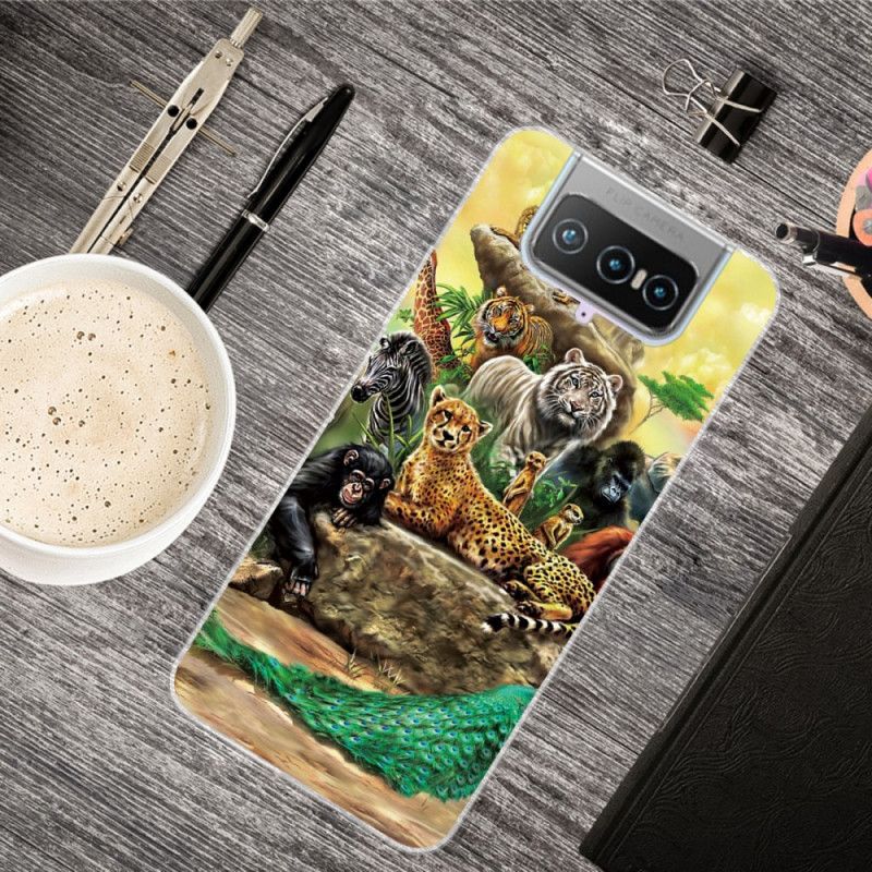 Etui Asus Zenfone 7 / 7 Pro Zwierzęta Z Safari Etui Ochronne