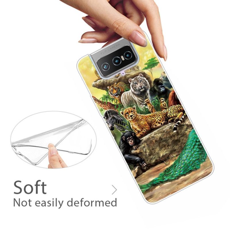 Etui Asus Zenfone 7 / 7 Pro Zwierzęta Z Safari Etui Ochronne