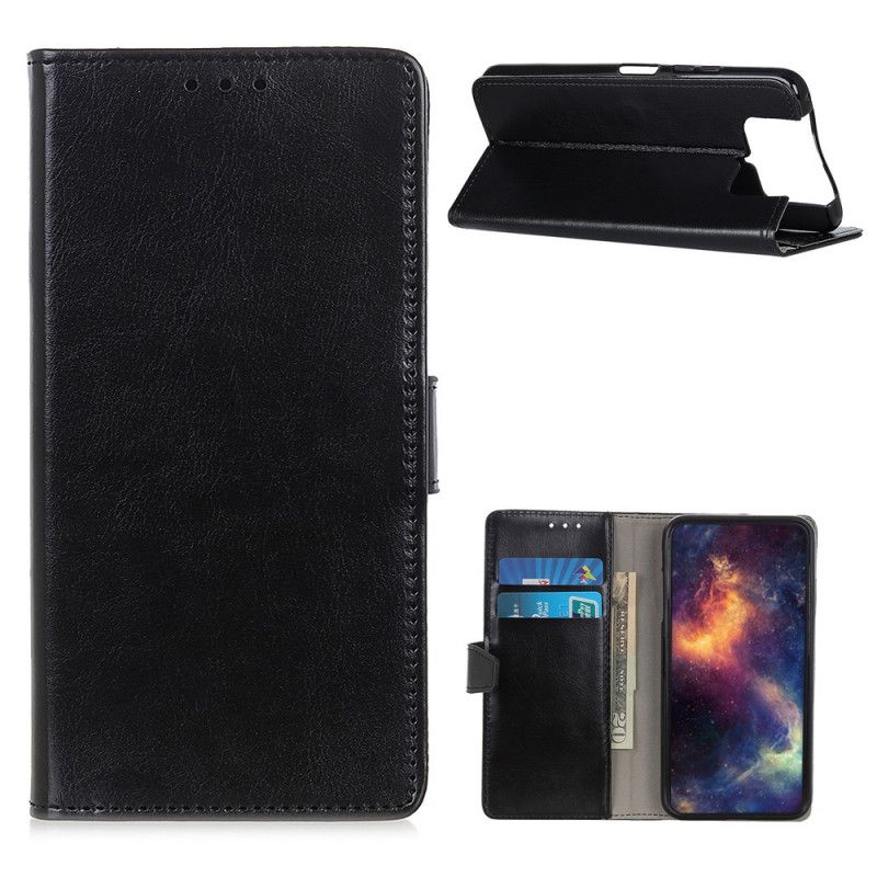 Etui Folio Asus Zenfone 7 / 7 Pro Biały Czarny Genialny Etui Ochronne