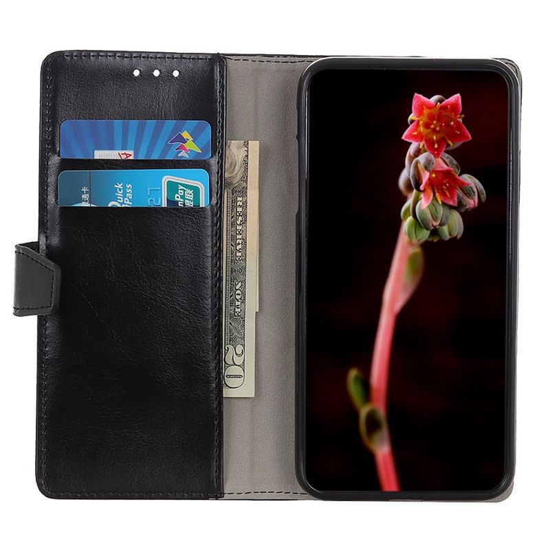 Etui Folio Asus Zenfone 7 / 7 Pro Biały Czarny Genialny Etui Ochronne