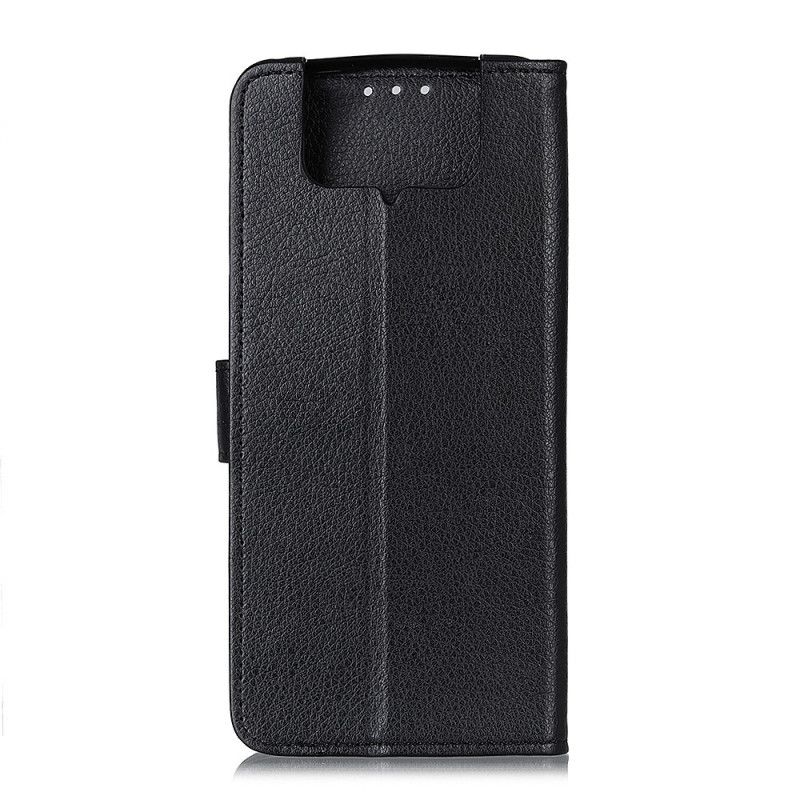 Etui Folio Asus Zenfone 7 / 7 Pro Czerwony Czarny Liczi Teksturowane