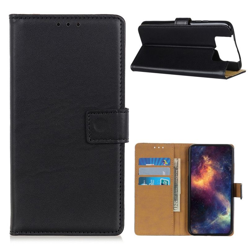 Etui Folio Asus Zenfone 7 / 7 Pro Granatowy Czarny Prosta Sztuczna Skóra Etui Ochronne