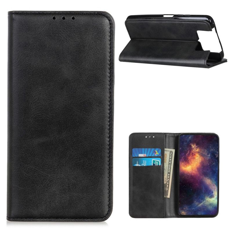 Flip Kotelot Asus Zenfone 7 / 7 Pro Czerwony Czarny Dwoina Skórzana