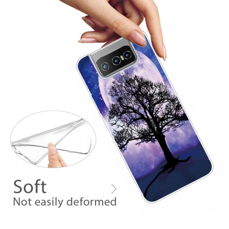 Futerały Asus Zenfone 7 / 7 Pro Etui na Telefon Drzewo I Księżyc