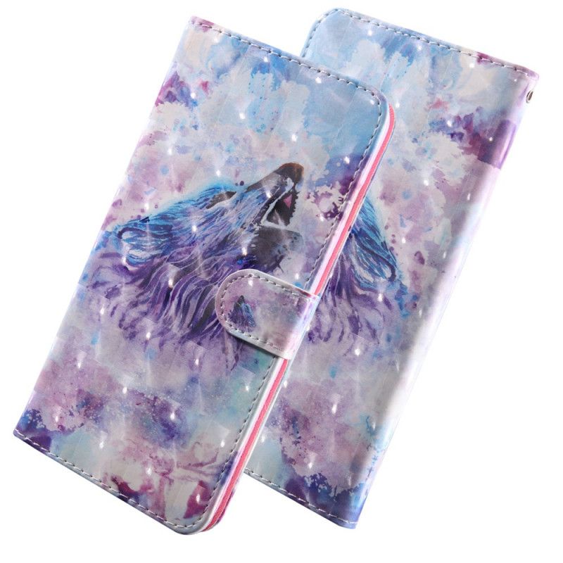 Etui Folio Honor 9A Wilk Akwarelowy Etui Ochronne