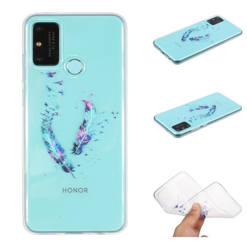 Etui Honor 9A Przezroczyste Pióra