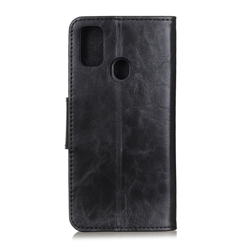 Etui Folio Xiaomi Redmi 9C Czerwony Czarny Klapka Magnetyczna