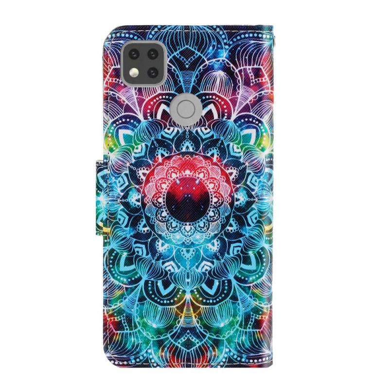 Etui Folio Xiaomi Redmi 9C Efektowna Mandala Ze Stringami Etui Ochronne