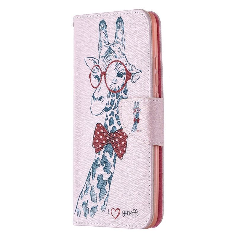 Etui Folio Xiaomi Redmi 9C Nerd Żyrafa Etui Ochronne