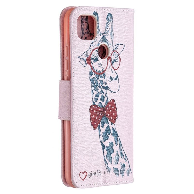 Etui Folio Xiaomi Redmi 9C Nerd Żyrafa Etui Ochronne