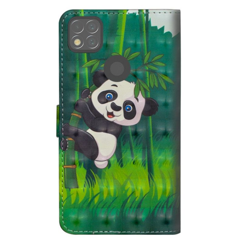 Etui Folio Xiaomi Redmi 9C Panda I Bambus Etui Ochronne