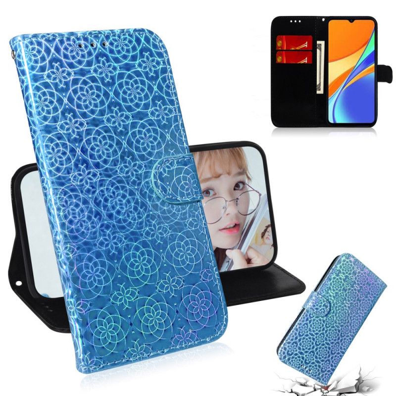 Etui Folio Xiaomi Redmi 9C Szary Czarny Czysty Kolor Etui Ochronne