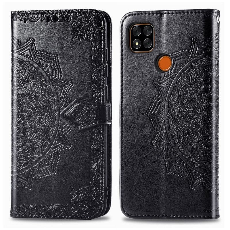 Etui Folio Xiaomi Redmi 9C Szary Czarny Mandala W Średnim Wieku