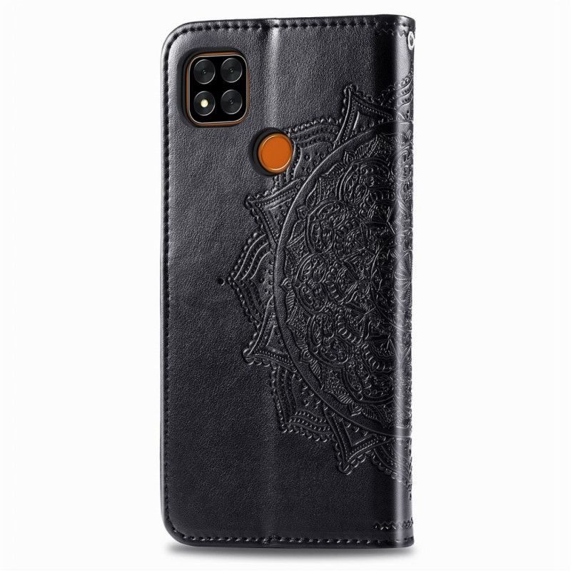 Etui Folio Xiaomi Redmi 9C Szary Czarny Mandala W Średnim Wieku