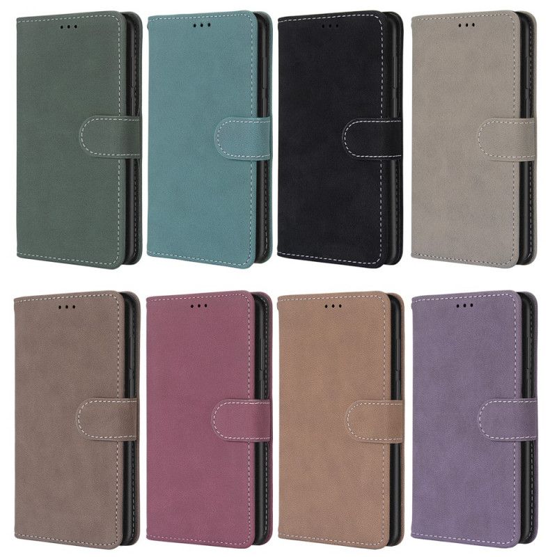 Etui Folio Xiaomi Redmi 9C Szary Czarny Skóra Ekologiczna W Nowych Kolorach Vintage Etui Ochronne