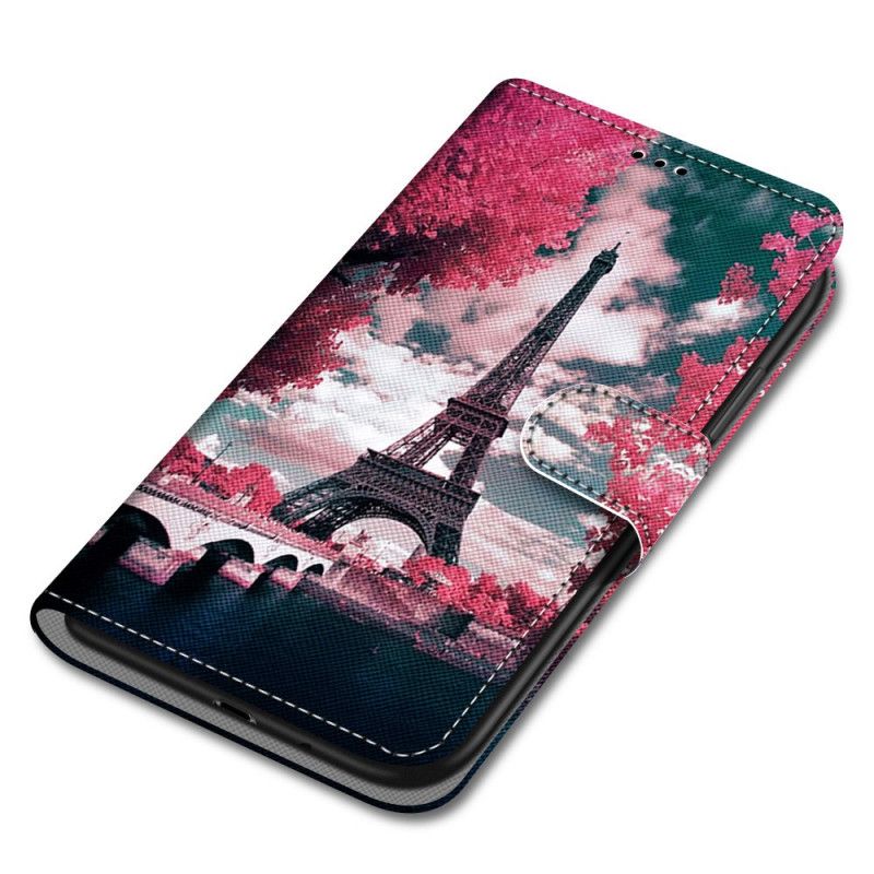 Etui Folio Xiaomi Redmi 9C Wieża Eiffla Latem Etui Ochronne