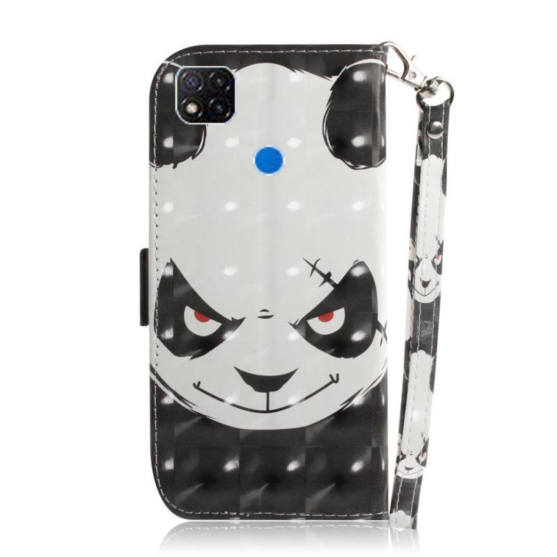 Etui Folio Xiaomi Redmi 9C Wściekła Panda Ze Stringami