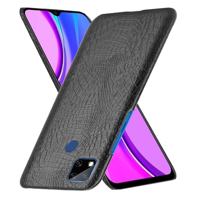 Etui Xiaomi Redmi 9C Biały Czarny Styl Skóry Krokodyla