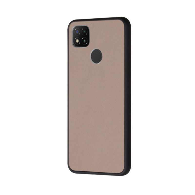 Etui Xiaomi Redmi 9C Czerwony Czarny Hybryda Z Kolorowymi Krawędziami