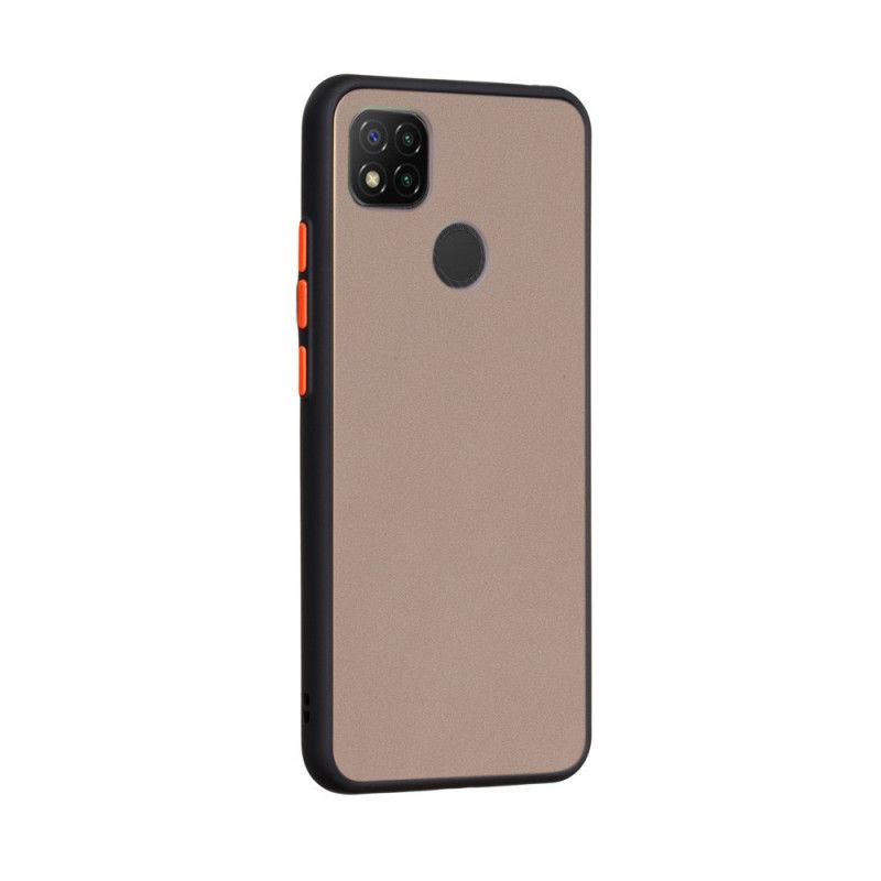 Etui Xiaomi Redmi 9C Czerwony Czarny Hybryda Z Kolorowymi Krawędziami