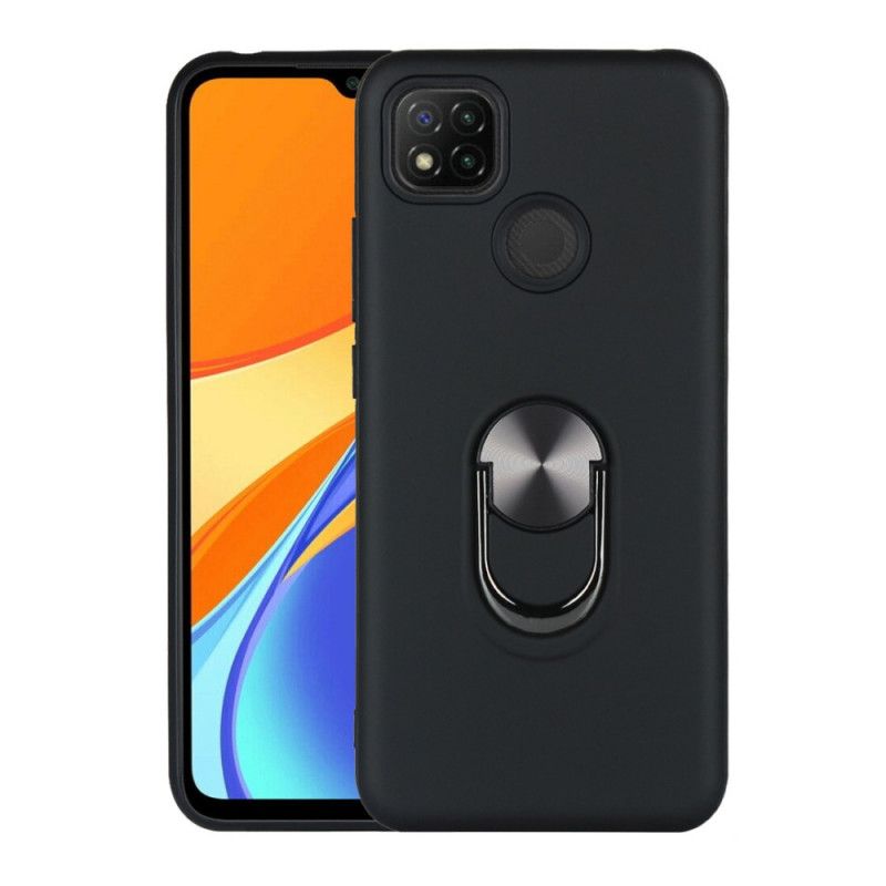 Etui Xiaomi Redmi 9C Czerwony Czarny Zdejmowany Z Pierścieniem Podtrzymującym