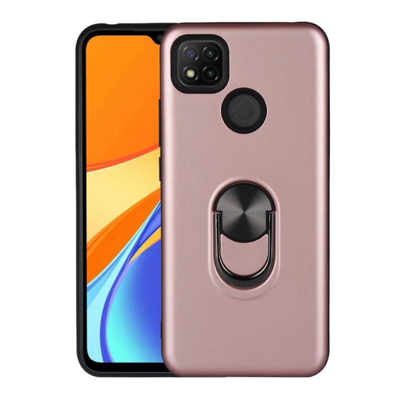 Etui Xiaomi Redmi 9C Czerwony Czarny Zdejmowany Z Pierścieniem Podtrzymującym