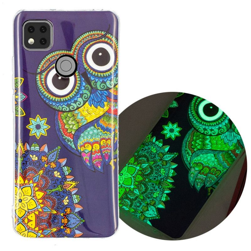 Etui Xiaomi Redmi 9C Fluorescencyjna Sowa Etui Ochronne