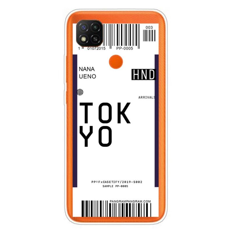 Etui Xiaomi Redmi 9C Granatowy Ciemnoniebieski Karta Pokładowa Tokio