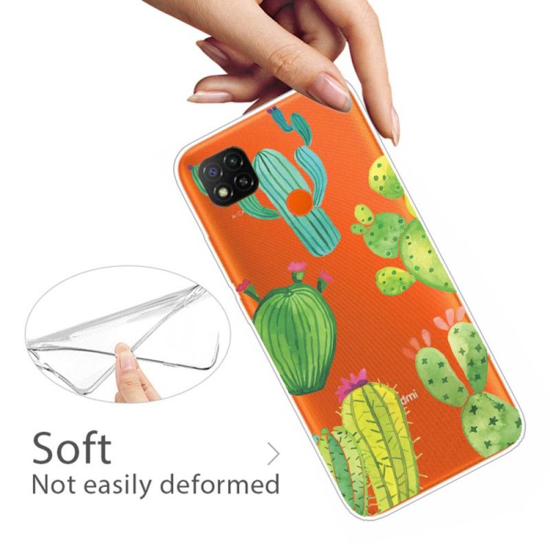 Etui Xiaomi Redmi 9C Kaktus Akwarelowy Etui Ochronne