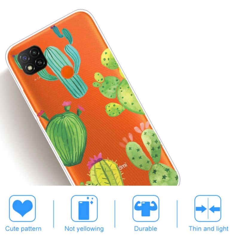 Etui Xiaomi Redmi 9C Kaktus Akwarelowy Etui Ochronne