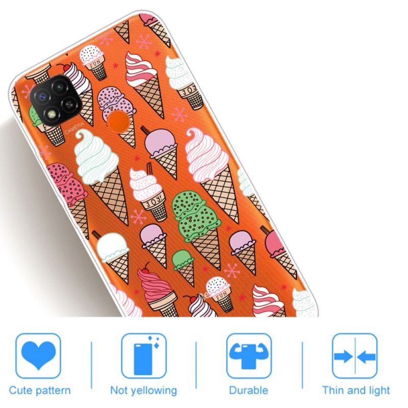 Etui Xiaomi Redmi 9C Kolorowe Lody Śmietankowe Etui Ochronne