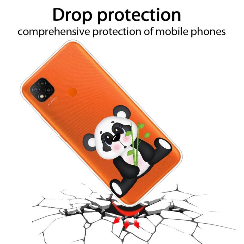 Etui Xiaomi Redmi 9C Przezroczysta Smutna Panda Etui Ochronne