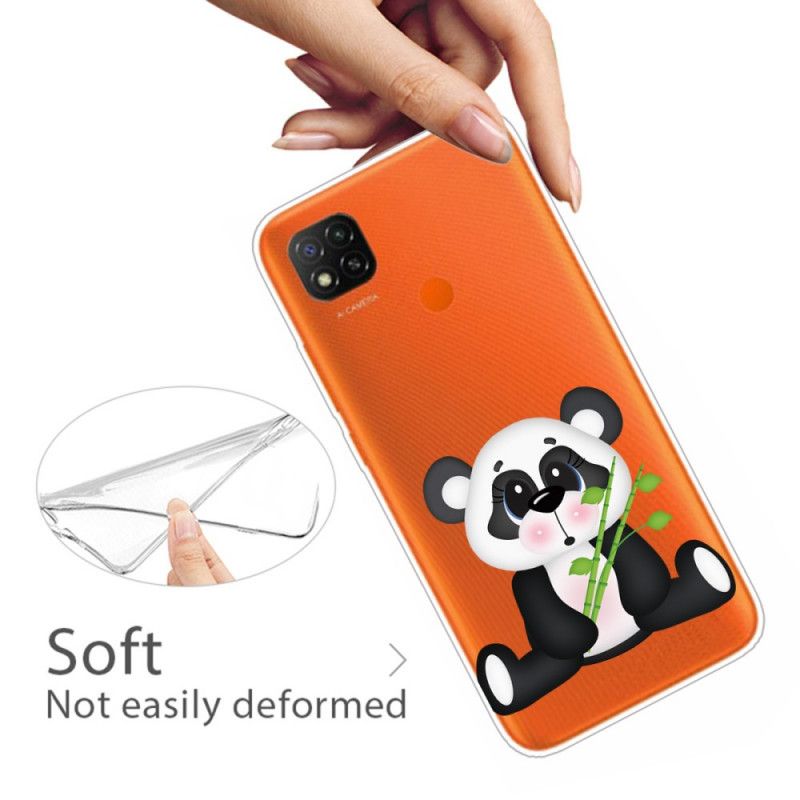 Etui Xiaomi Redmi 9C Przezroczysta Smutna Panda Etui Ochronne